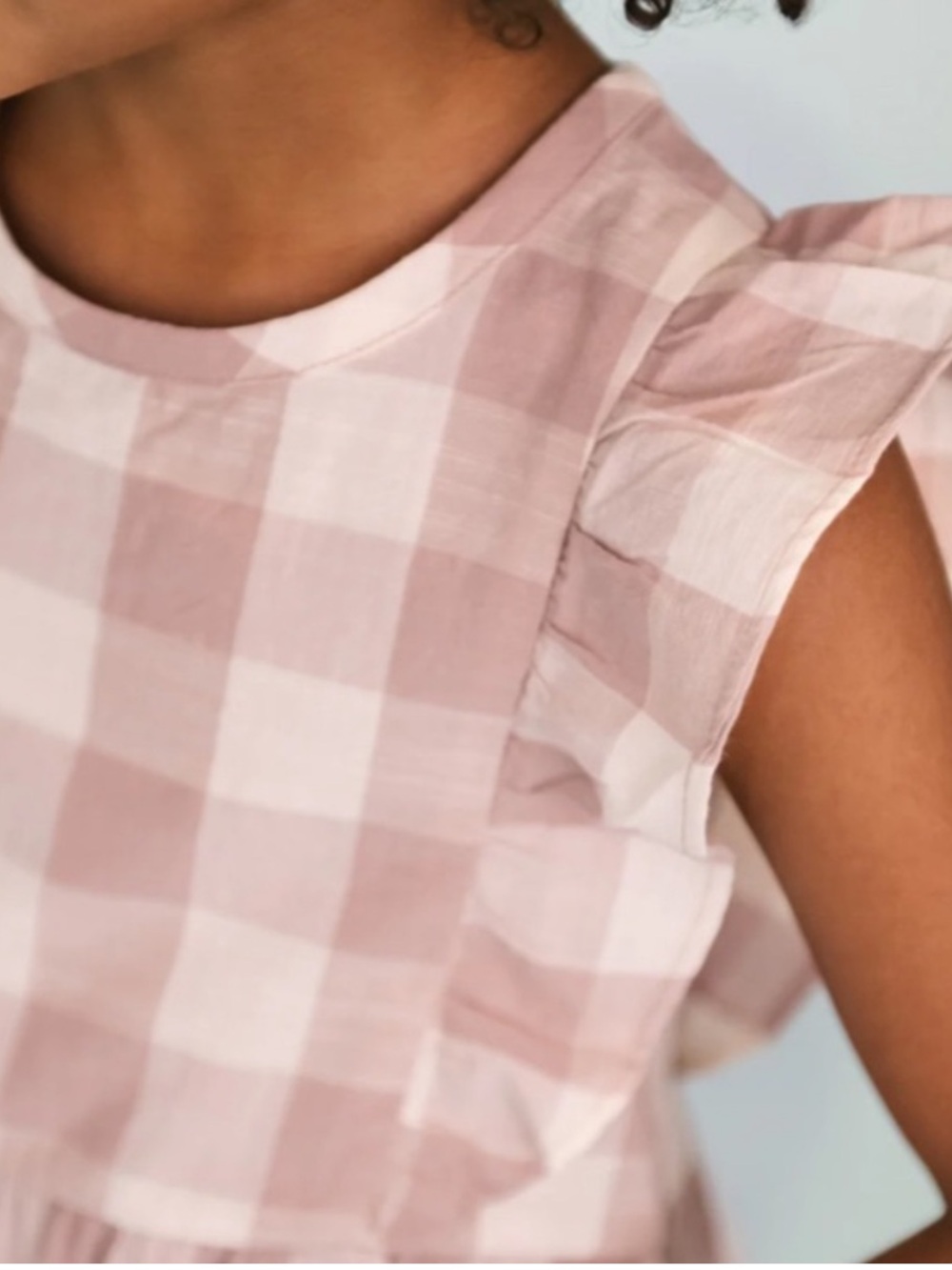 Pehr Pink Check Ruffle Sleeve Dress, size 2T - Picture 6 of 6